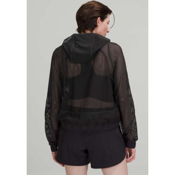Lululemon Relaxed Fit Mesh Jacket Black SZ 8 Womens - Picture 2 of 6